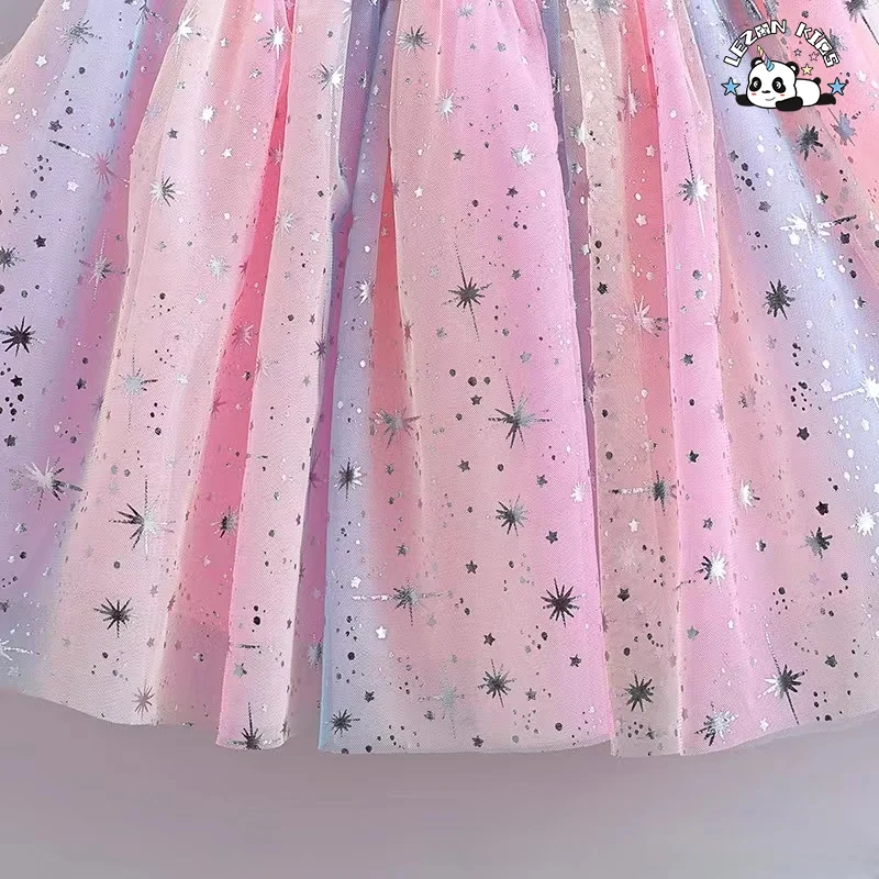 LEZONKIDS - Saias Tutu Doces Personalizáveis para Meninas, Saia Plissada de Tule Macio com Brilho para Crianças